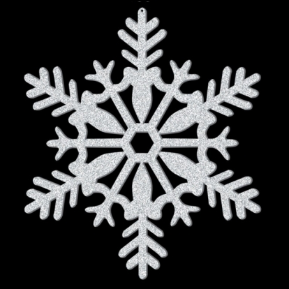 Karināma dekorācija "Spīdīga sniegpārsla" (28 cm)